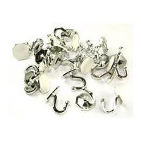 Stick On Plastic Curtain Tie Back Hooks 40mm x 30mm Silver