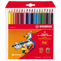 Stabilo Trio Thick Pencil Wallet - Pack of 18