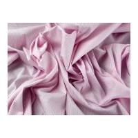 Stripey Stretch Cotton Dress Fabric Pink