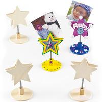 Star Wooden Photo Holders (Pack of 4)