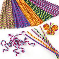 stripy pipe cleaners value pack per 3 packs