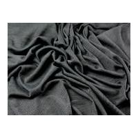 Stripe Interlock Stretch Jersey Dress Fabric Grey & Black