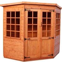 strongman 6ft x 6ft 175m x 175m pentagon shiplap corner summerhouse