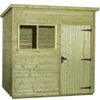 Strongman 8ft x 8ft (2.35m x 2.35m) Deluxe Tanalised Pent Shed