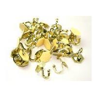 Stick On Plastic Curtain Tie Back Hooks 40mm x 30mm Gold