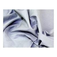Stripe Print Cotton Chambray Denim Dress Fabric Sky Blue