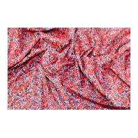 Stylised Fruits Cotton Lawn Dress Fabric Navy & Red