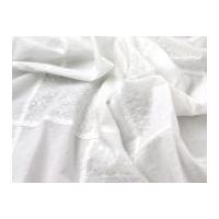 Stitched Patchwork with Embroidery Cotton Dress Fabric White