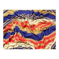 Stripe Print Stretch Jersey Dress Fabric Multicoloured