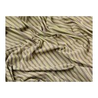 Stripe Print Stretch Jersey Dress Fabric Chartreuse