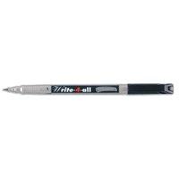 Stabilo Write-4-all Permanent Marker Pen Waterproof 0.7mm Line Black (1 x Pack of 10)