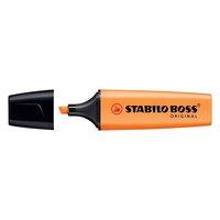 stabilo boss highlighters chisel tip 2 5mm line orange pack 10
