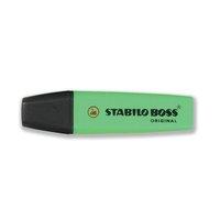 stabilo boss highlighters chisel tip 2 5mm line green pack 10