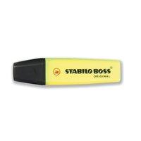 stabilo boss highlighters chisel tip 2 5mm line yellow pack 10