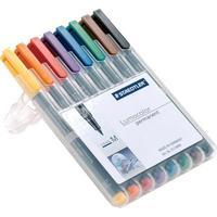 staedtler 317 lumocolor pen permanent medium 10mm assorted 1 x wallet  ...