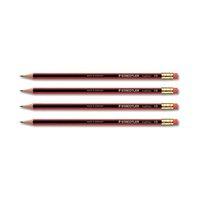 Staedtler 110 Tradition Pencil Cedar Wood with Eraser HB (Pack of 12 Pencils)