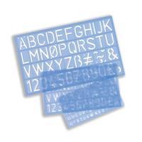 Stencil Pack of Letters Numbers and ?/p Symbols 10mm 20mm 30mm