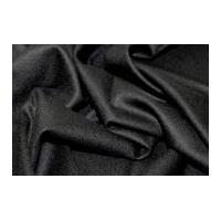Stretch Wool Suiting Dress Fabric Black