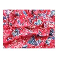 Stitched Patchwork Batik Cotton Dress Fabric Pink