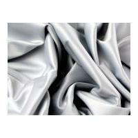 Stretch Duchess Satin Dress Fabric Silver