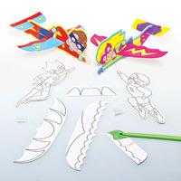 Star Hero Colour-in Gliders (Pack of 8)
