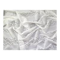 Stripe Design Stretch Lace Dress Fabric Ivory