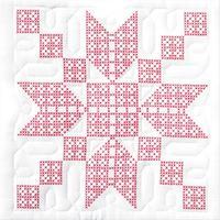 Stamped White Quilt Blocks 18X18 6/Pkg-Stepping Stones 243185