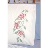 Stamped Perle Edge Pillowcase 30X20 2/Pkg-Three Roses 242947