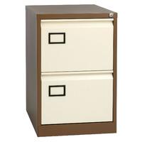 Steel 2 Drawer Contract Filing Cabinet Steel 2 Drawer Contract Filing Cabinet-Coffee Cream-Next Day