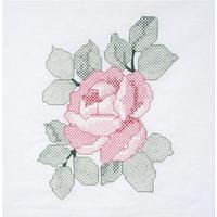 Stamped Quilt Blocks 18X18 6/Pkg-Red Rose 242986