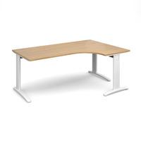 structure cable managed deluxe ergonomic desk oak right handed 1800mm  ...