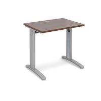 Structure Cable Managed Slimline Rectangular Desk Walnut 800mm Silver Frame