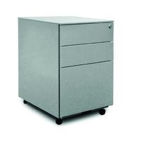 steel 3 drawer mobile pedestal white