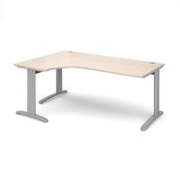 structure cable managed deluxe ergonomic desk maple left handed 1800mm ...