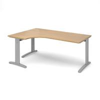 structure cable managed deluxe ergonomic desk oak left handed 1800mm s ...