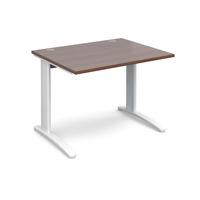 Structure Cable Managed Rectangular Desk Walnut 1000mm White Frame