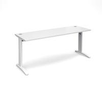 Structure Cable Managed Slimline Rectangular Desk White 1800mm White Frame