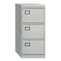 Steel 3 Drawer Contract Filing Cabinet Steel 3 Drawer Contract Filing Cabinet-Black-Next Day