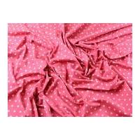 Star Print Stretch Cotton Jersey Knit Dress Fabric Pink