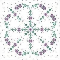 Stamped Quilt Blocks 18X18 6/Pkg-Easy Lazy Daisy 243016