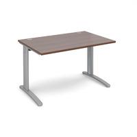 Structure Cable Managed Rectangular Desk Walnut 1200mm Silver Frame