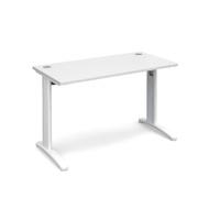 Structure Cable Managed Slimline Rectangular Desk White 1200mm White Frame