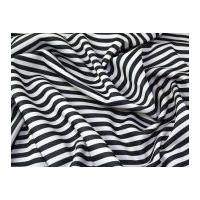 stripe print scuba stretch jersey dress fabric dark grey white