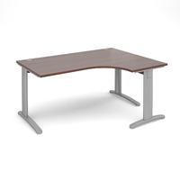 structure cable managed deluxe ergonomic desk walnut right handed 1600 ...