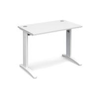 Structure Cable Managed Slimline Rectangular Desk White 1000mm White Frame