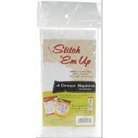 Stitch \'Em Up Dinner Napkins For Embroidery - Pack of 4 243030