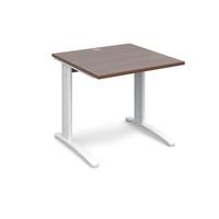 Structure Cable Managed Rectangular Desk Walnut 800mm White Frame