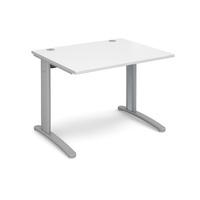 Structure Cable Managed Rectangular Desk White 1000mm Silver Frame