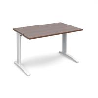 Structure Cable Managed Rectangular Desk Walnut 1200mm White Frame