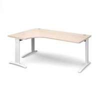 structure cable managed deluxe ergonomic desk maple left handed 1800mm ...